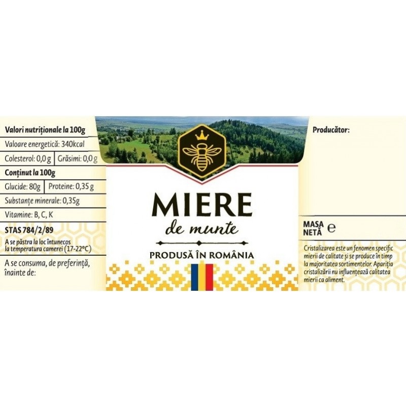 Etichete miere de munte